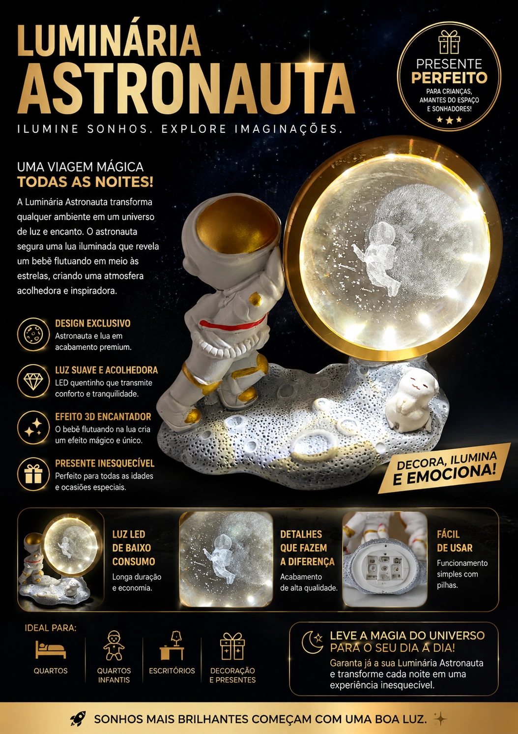 Luminária Astronauta
