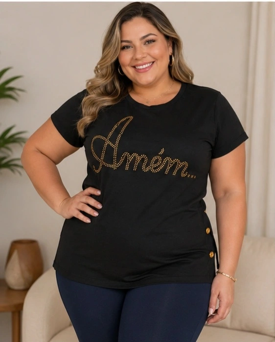 Blusa Plus Lado Aberta