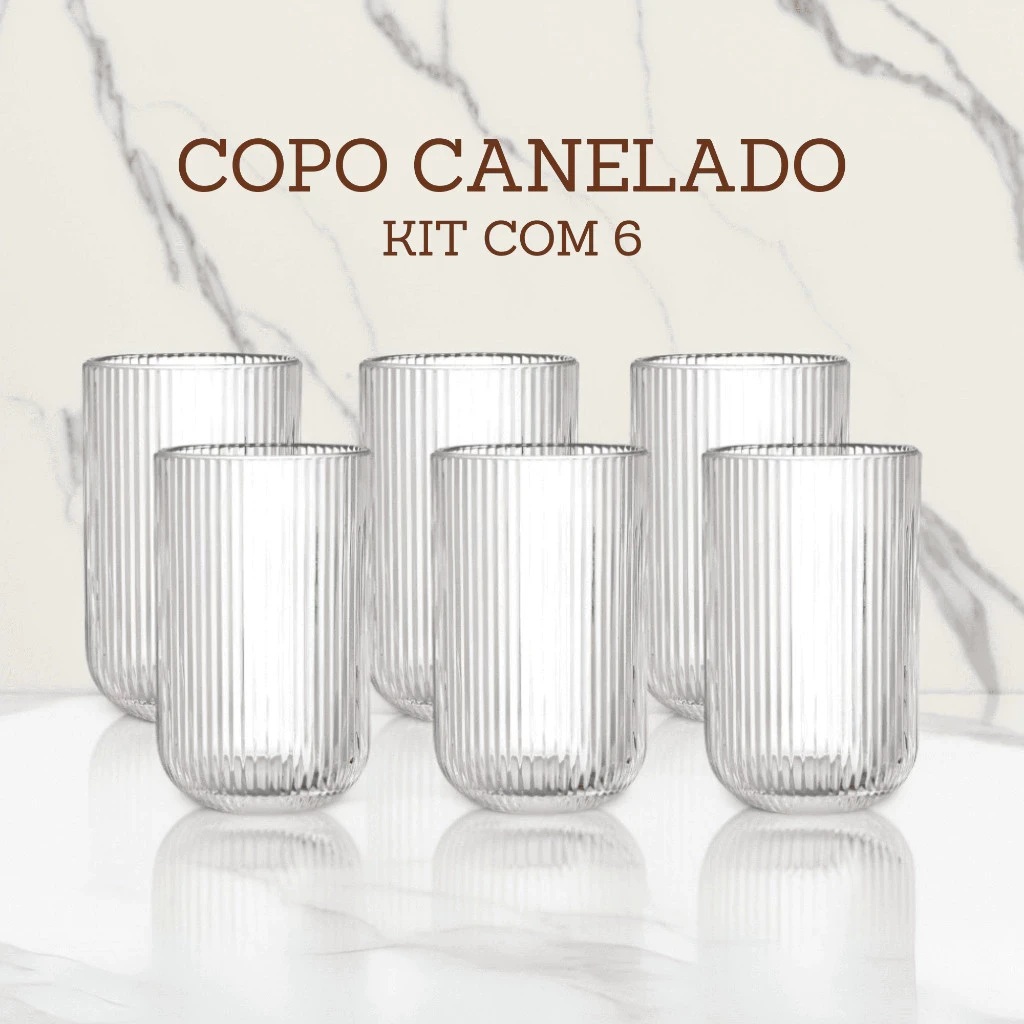 Copo Cameratta com Borda Dourada
