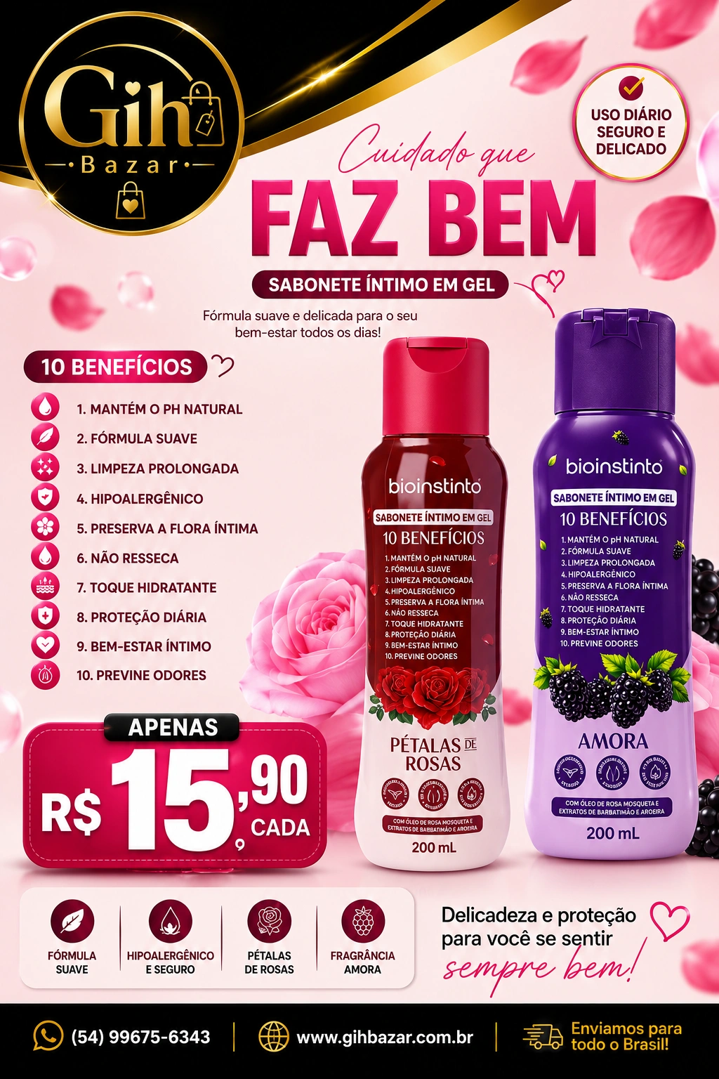 Sabonete Íntimo em Gel