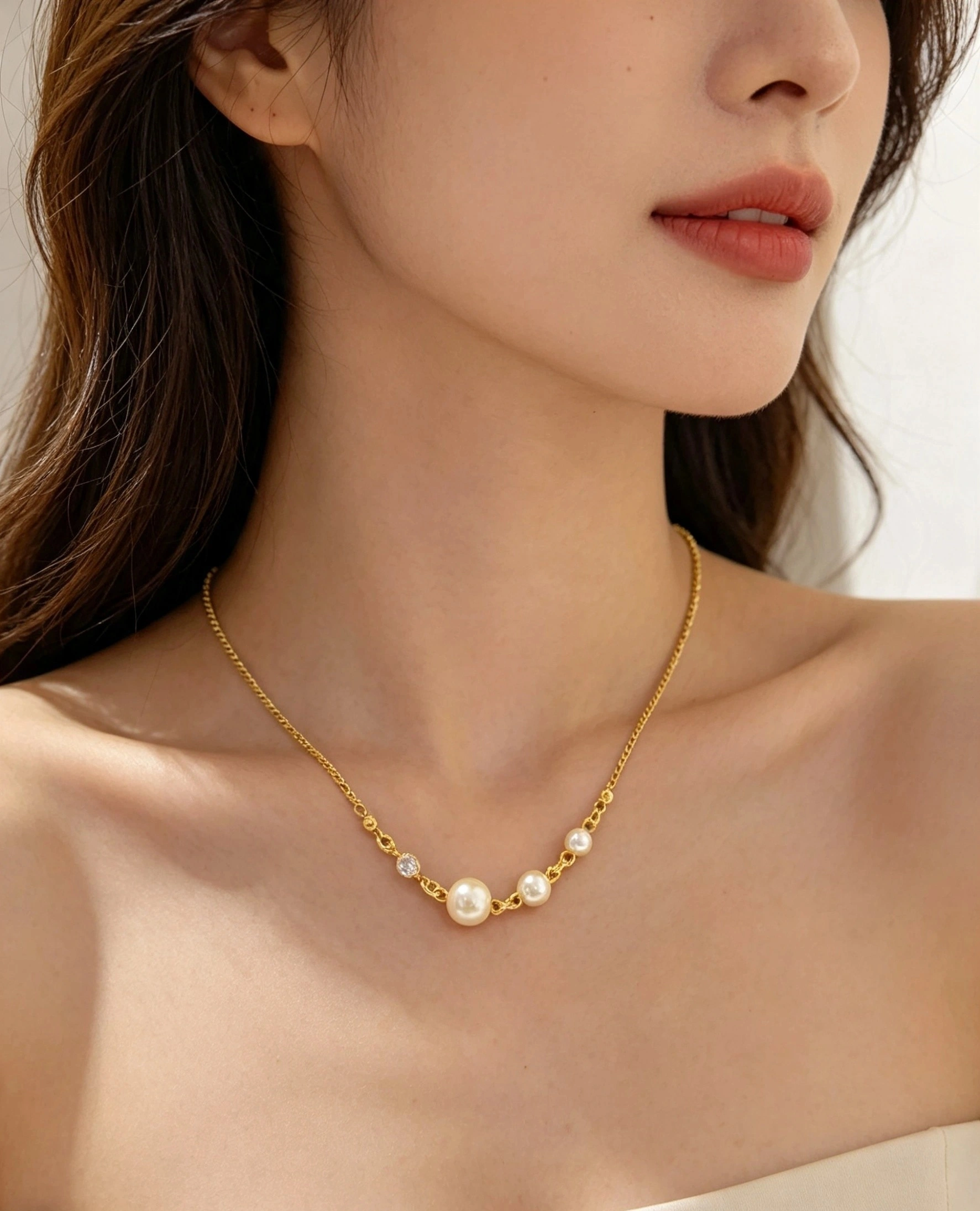 Colar Gold com Pérolas