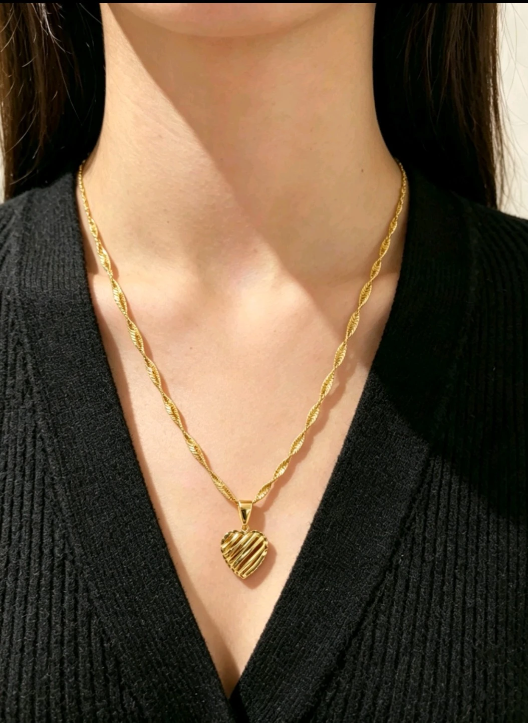 Pingente Dourado Coração