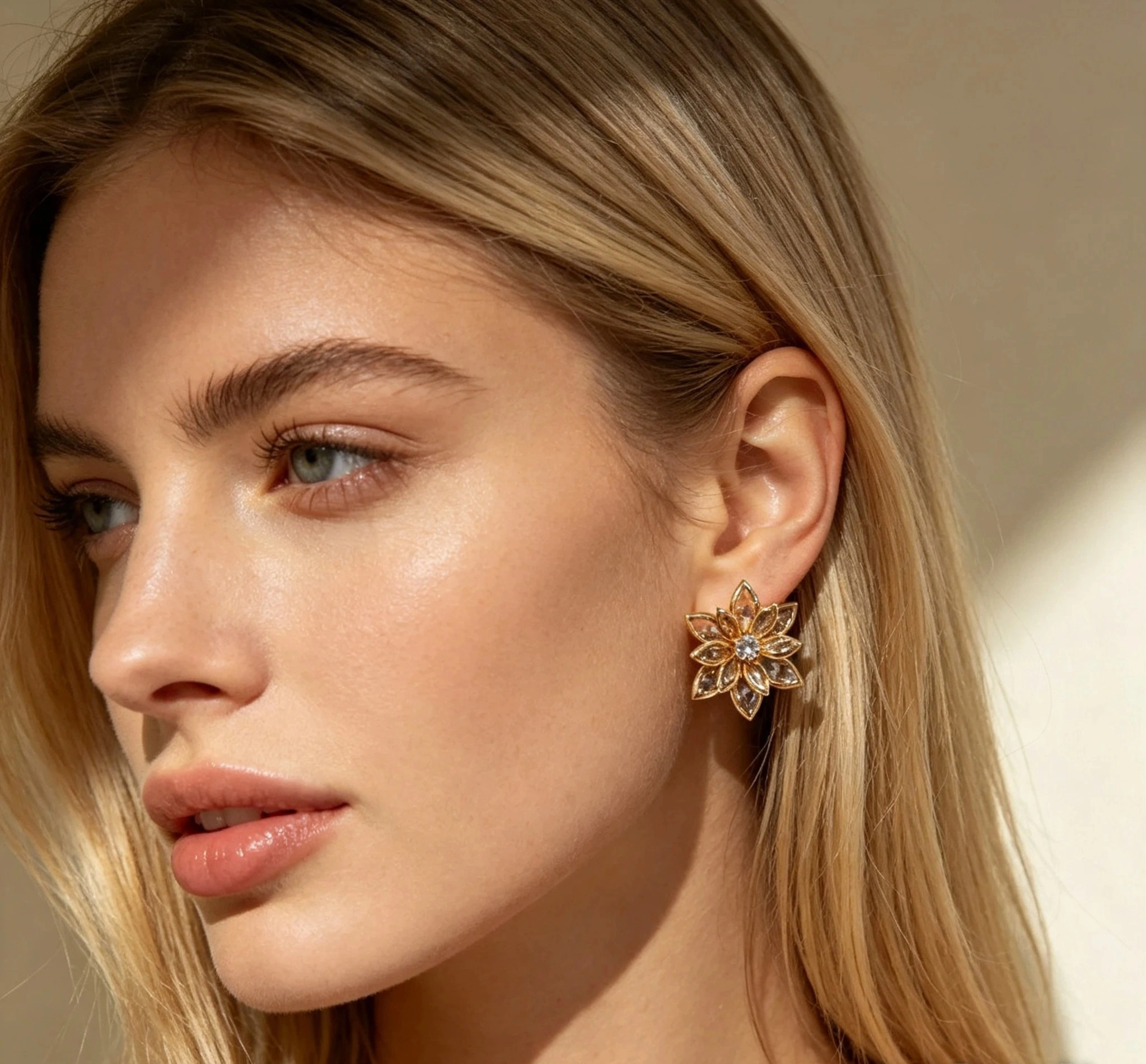 Brinco Flor Dourado (96,00)