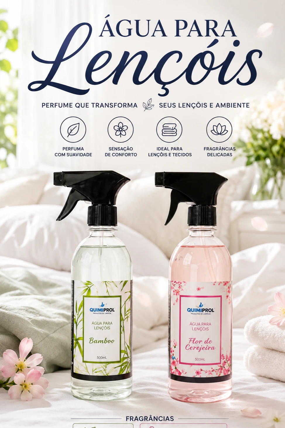 Água para Lençóis — Bamboo e Flor de Cerejeira 500 ML