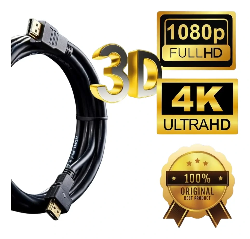 Cabo Hdmi High Speed 3d 1080p-4k 2 Metros Macho