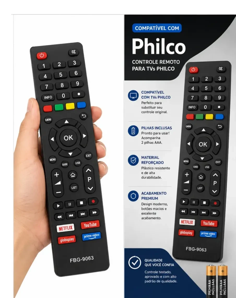 Controle Remoto Compatível Tv Philco Smart