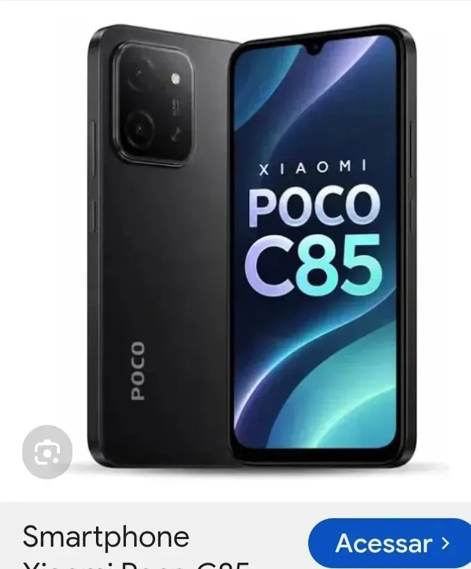 Xiaomi Poco C85 Preto 256GB 8GB RAM Dual SIM Black