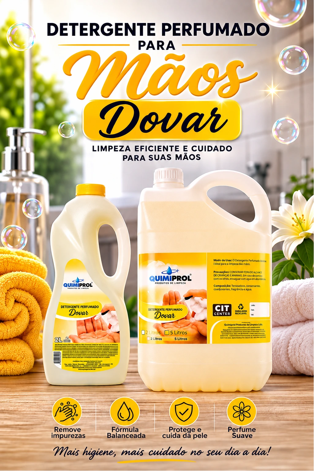 Detergente Perfumado para Mãos Dovar – Quimiprol