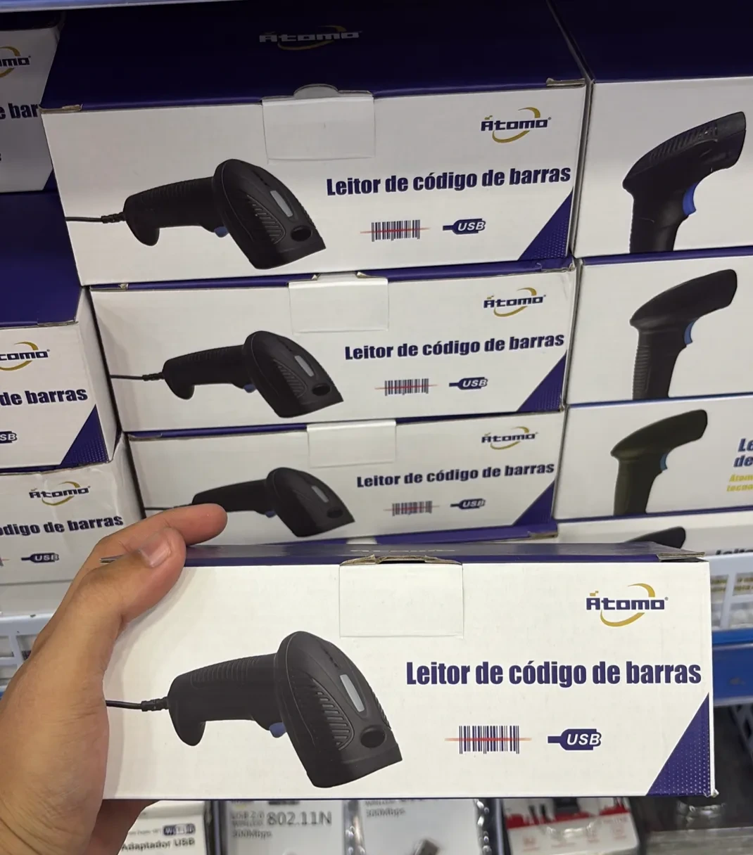 Leitor de código de barras Atomo