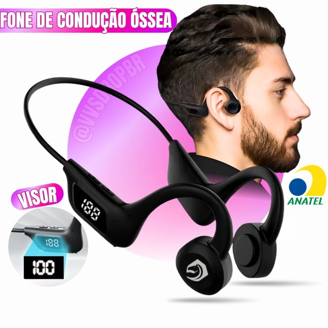 H'maston F921 Fone Ouvido De Condução Aérea Esportivo Bluetooth V5.2 Neckband Earflex