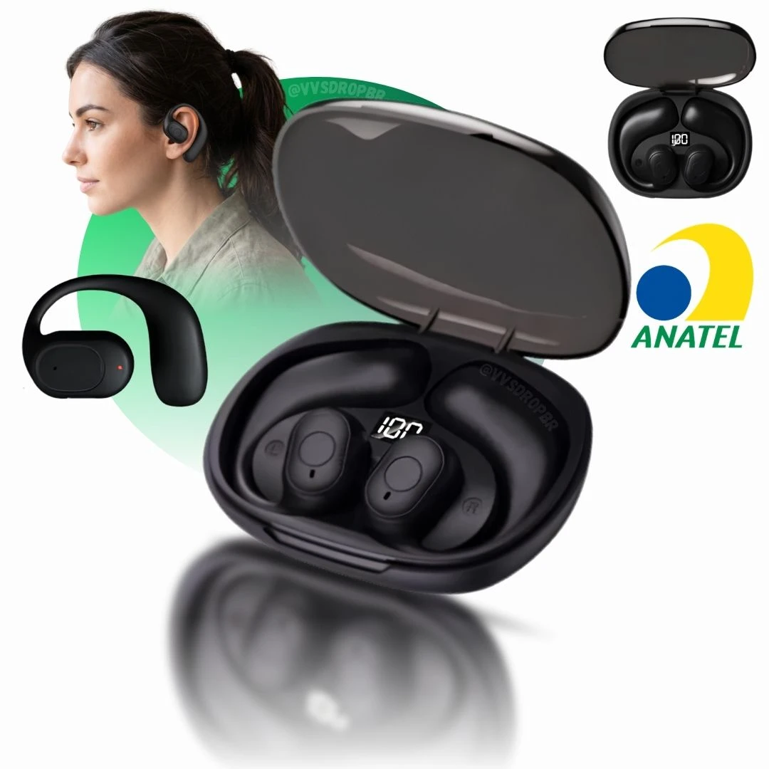 Fone De Ouvido Bluetooth Sem Fio De Indução Óssea Esportivo Altomex J-60L