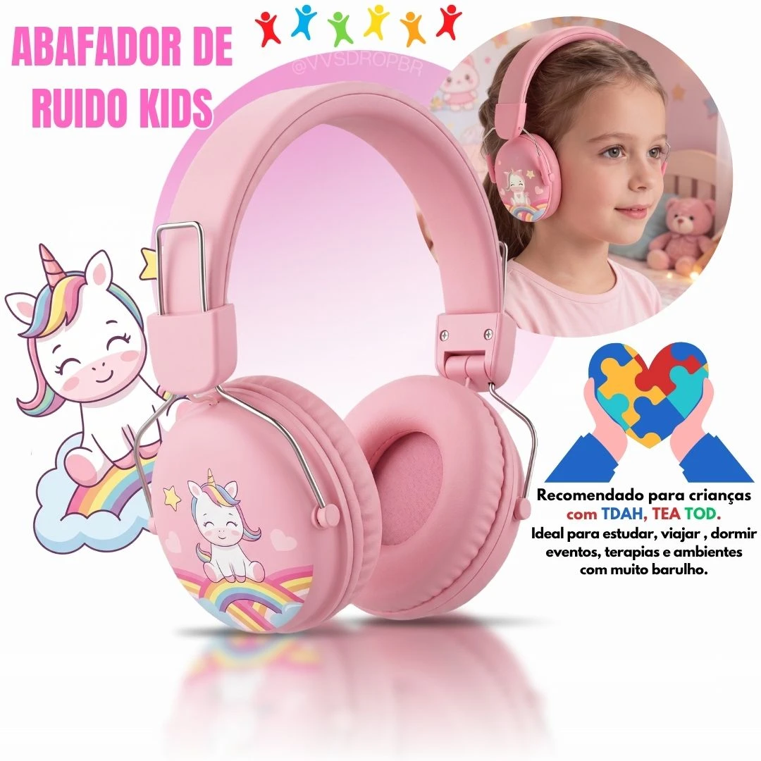 abafador de ruídos para autista fones de ouvido com cancelamento de ruído para crianças para estudar e dormir