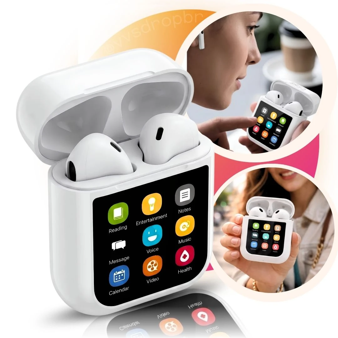 Fone Bluetooth Com Display Digital Touch Tela Sensível J60 MAX