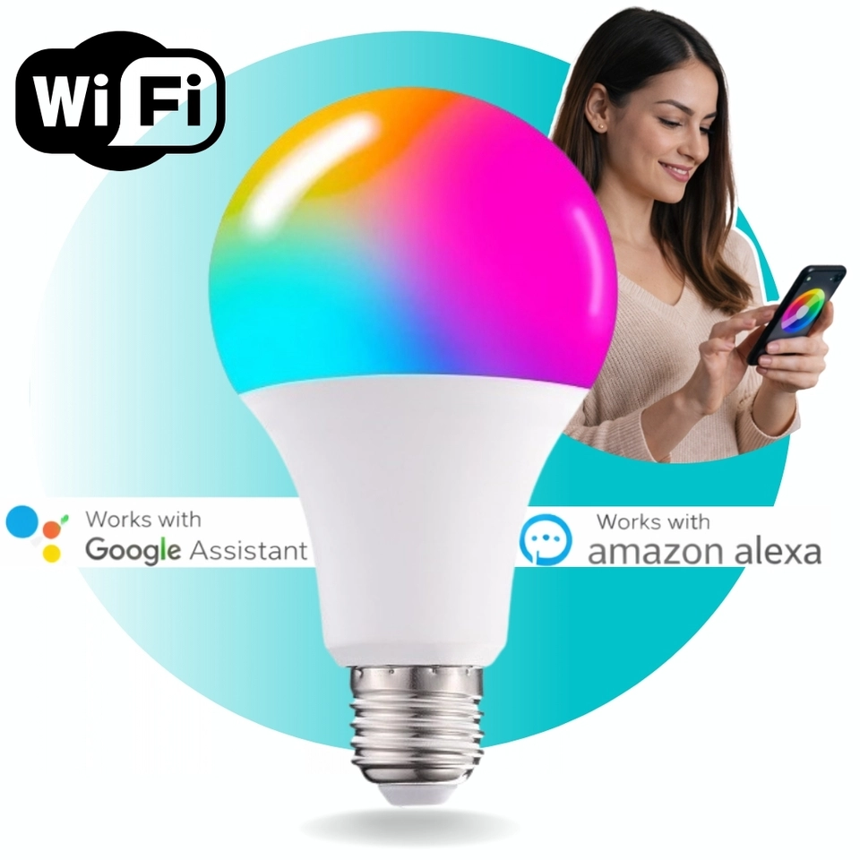 10W Lâmpada Inteligente Rgb Smart Life Tuya Para Alexa E Google Assistant SC-9412 - It-Blue