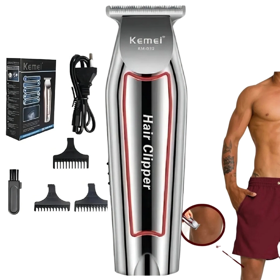Kemei Km 032 Prateado Cortador de Cabelo