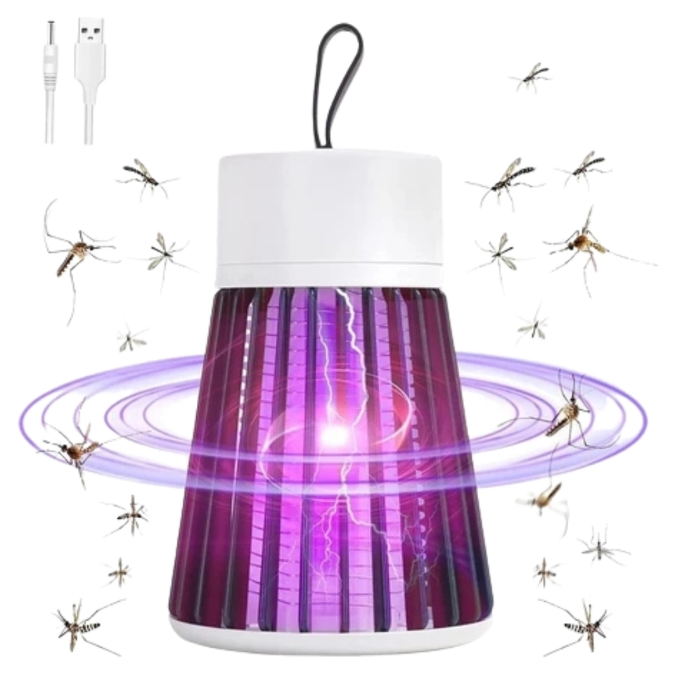 Lâmpada Elétrica Mata-Mosquitos Com Luz UV Usb Armadilha Para Insetos