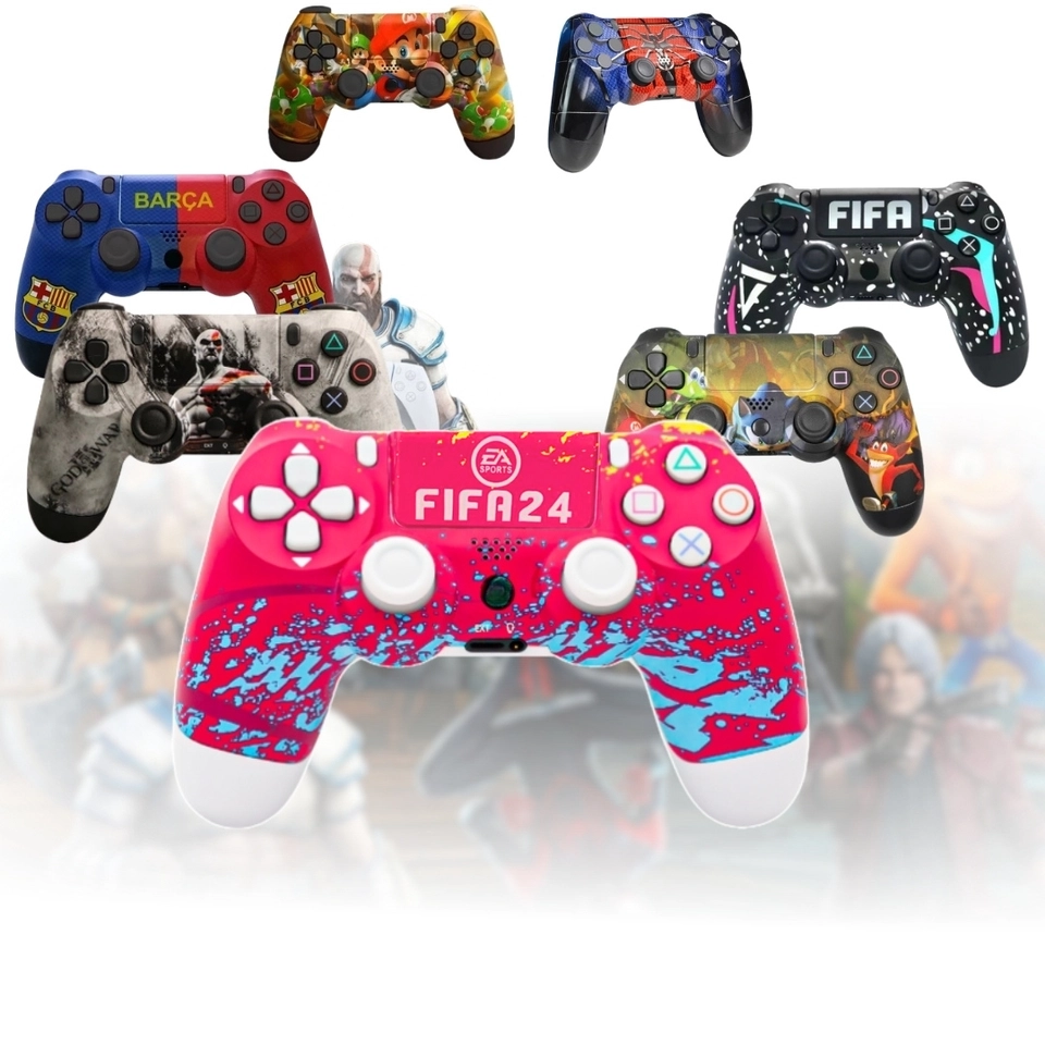 Controle Personalizado compatível com Ps4 sem fio joystick com cabo carregável