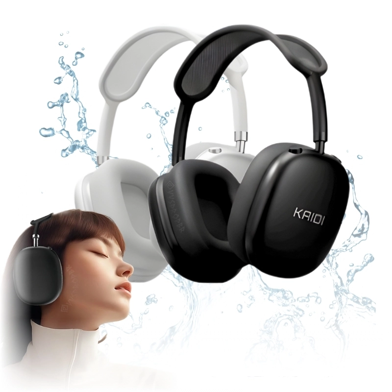 Fone De Ouvido Bluetooth Kaidi KD-753 5.4 Corrida Regulável Entrada 68h Cor Preto e Branco