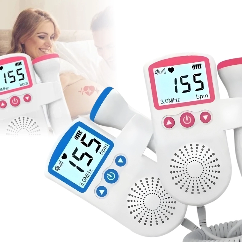 Doppler Fetal Portátil - Monitor Cardíaco para Bebê com Display LCD e Áudio