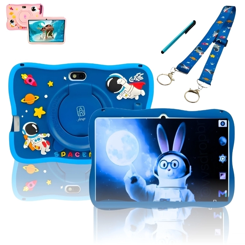 Tablet Infantil 6gb + 128gb 7'' Astronauta Kids Capa