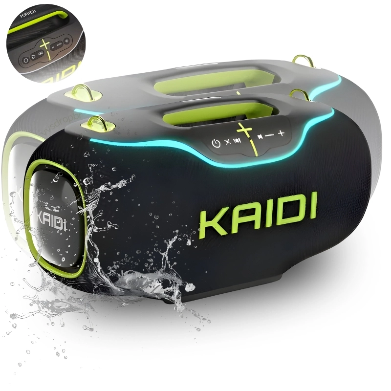 Caixa De Som Bluetooth Kaidi 888 350w Grave Potente Ipx6 Tws - Preto