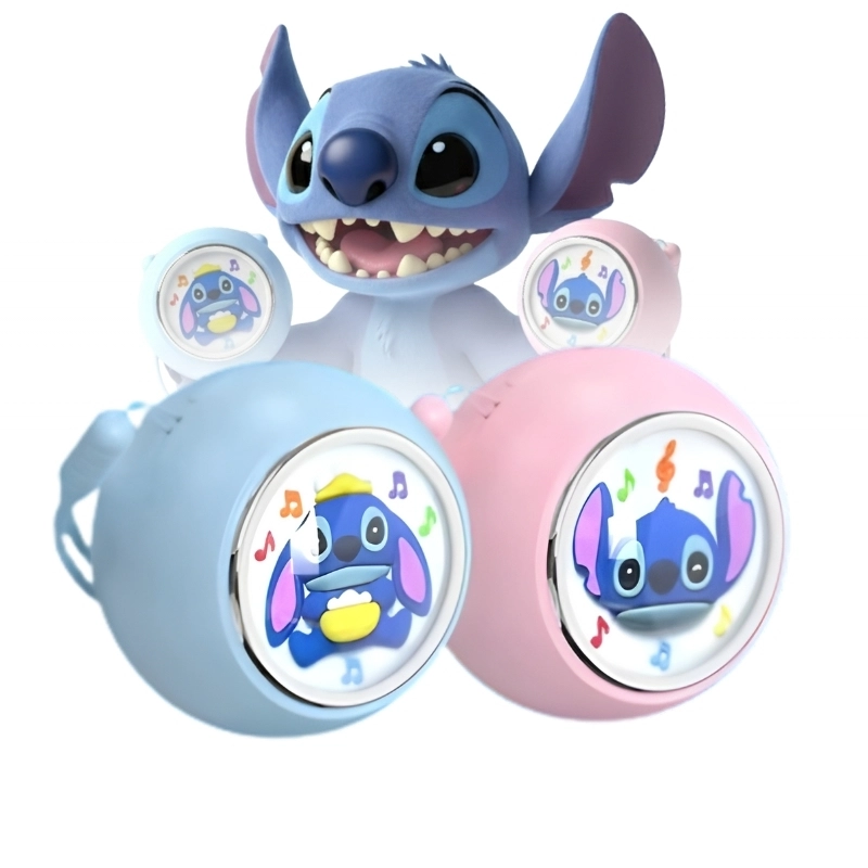 Mini Caixa de Som Stitch Bluetooth Som Alto, Luz LED e Design Exclusivo – Fofa e Potente!