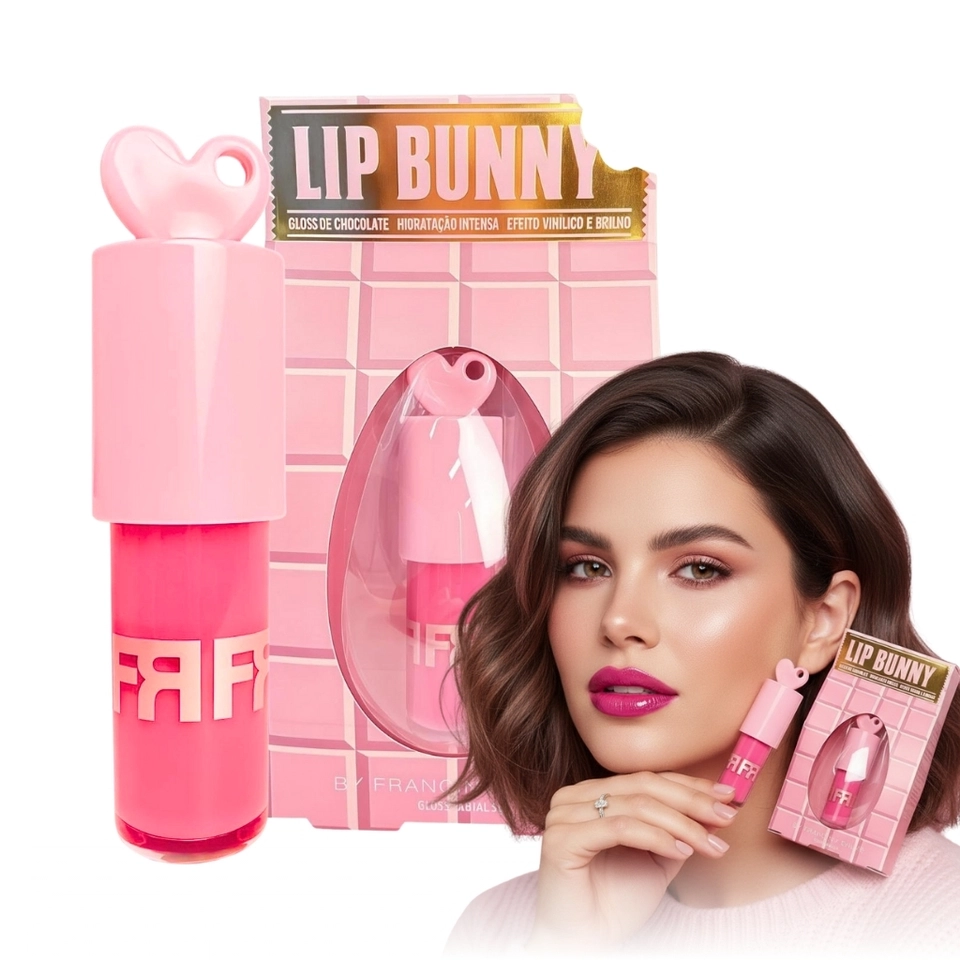 Franciny Ehlke Gloss Lip love hidratante labial de sabor lip bunny rosa gloss labial