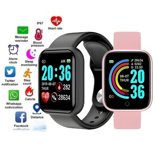 Relógio Smartwatch Android Ios Inteligente D20 Y68 Bluetooth coloca foto