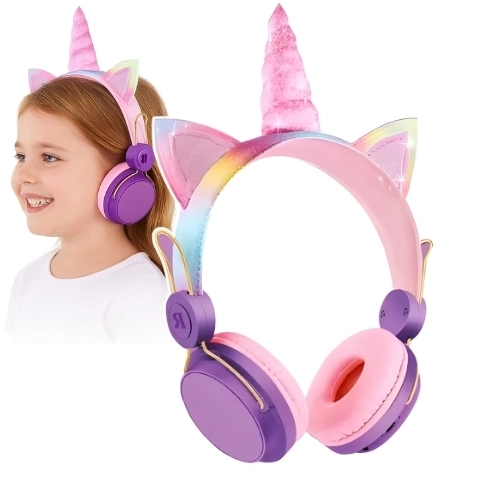 Fone De Ouvido Sem Fio Bluetooth Unicornio Para Crianças