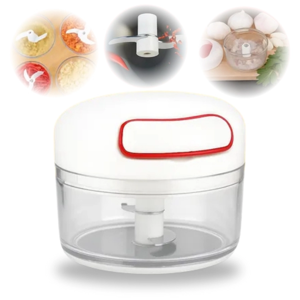 Mini Processador Triturador De Alimentos Alho - 2 Lâminas