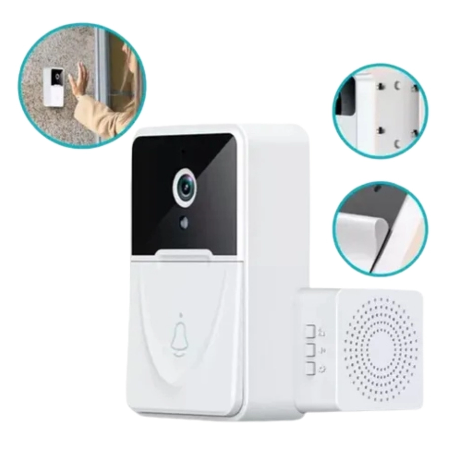 Campainha Inteligente Interfone Câmera Áudio Wi-fi Protetora