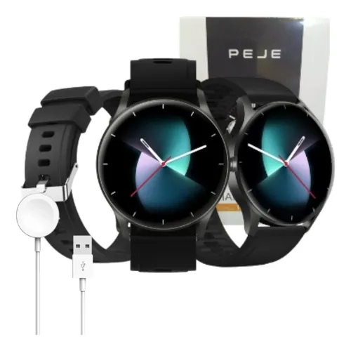 Relógio Inteligente Smartwatch com comando de Voz IA, GPS, a prova d’água Peje Redondo.