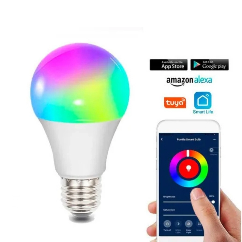 Lampada Colorida Inteligente Wifi Smart Alexa E Google