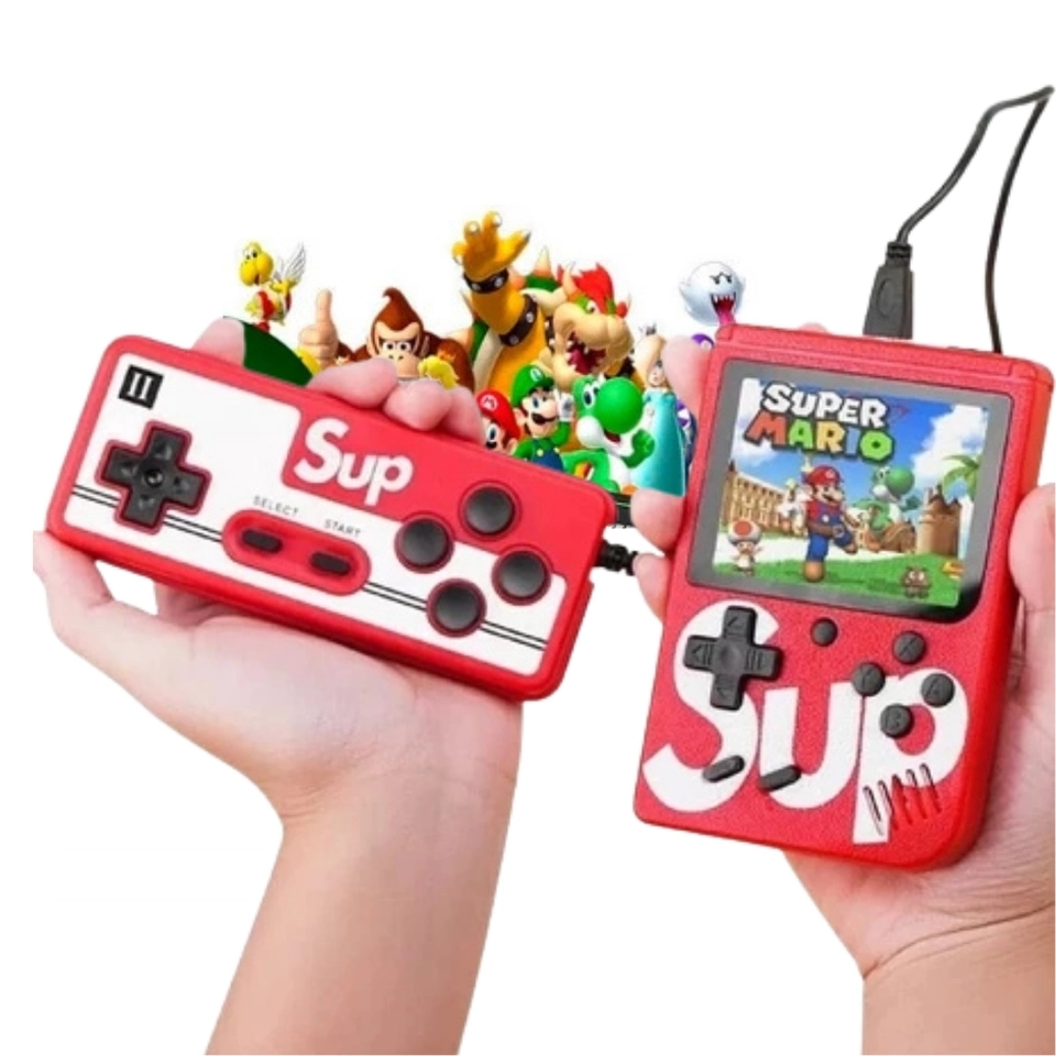 Mini Video Game Portátil Sup C/ 400 jogos + 1 Controle para 2 jogadores Console