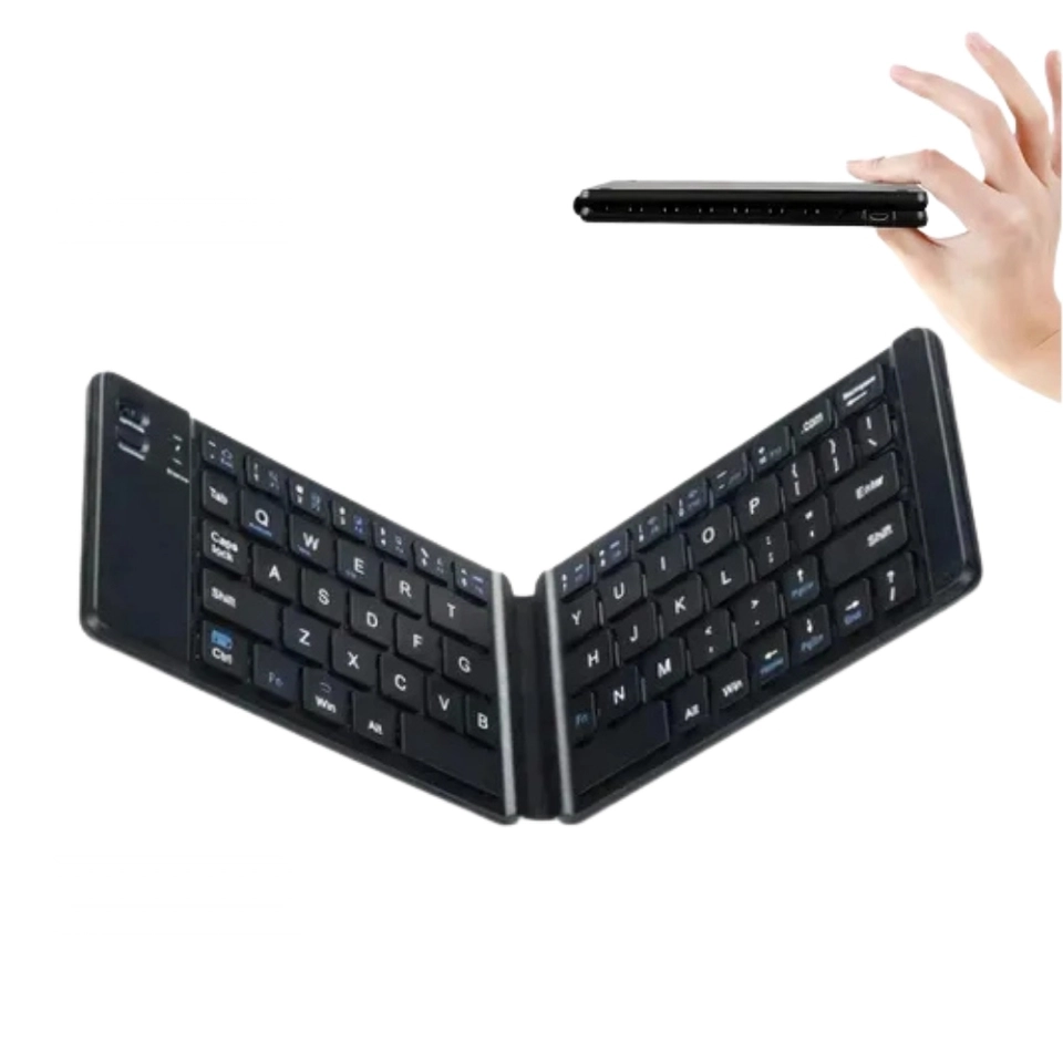 Mini Teclado Keyboard Dobrável Portátil Sem Fio Bluetooth