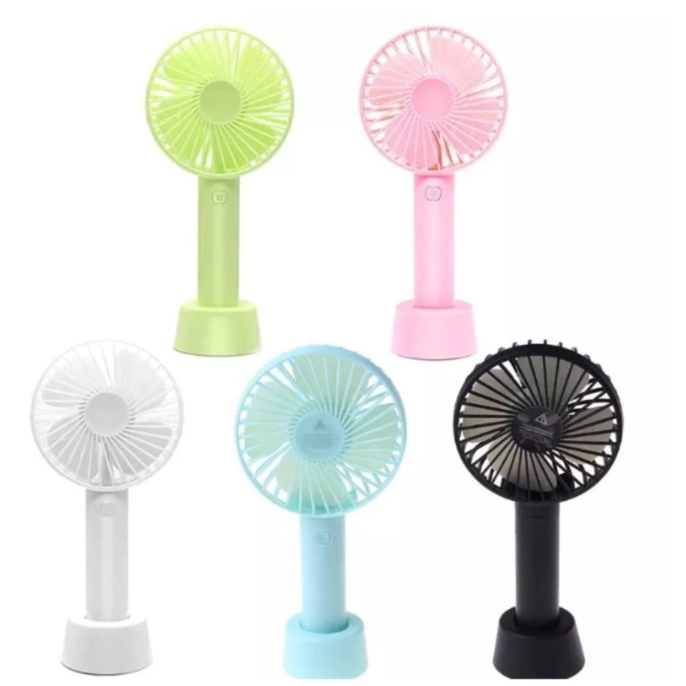 Ventilador Portátil Mini De Mão Mesa Recarregavel Usb Led