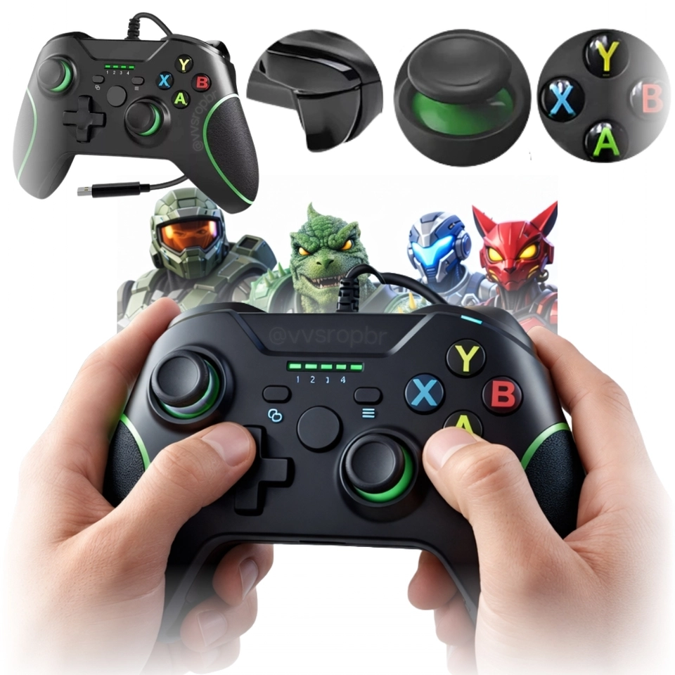 Controle Xbox One Pc Usb com fio Joystick compativel para xbox