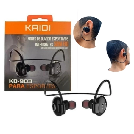 Fone De Ouvido Kaidi Bluetooth Esportivo Inteligente Kd903