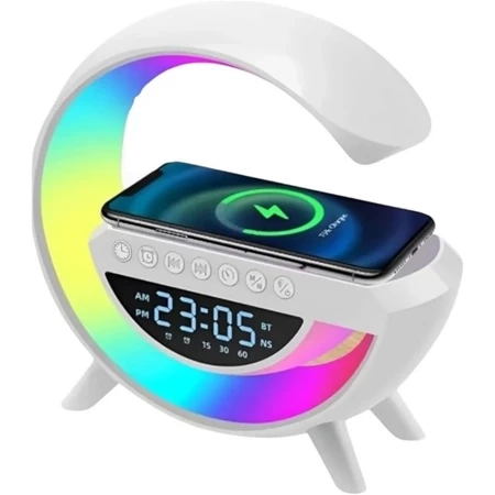Caixinha De Som G-speaker smart Carregador Indução Altofalante Bluetooth Android e IOS Luminaria