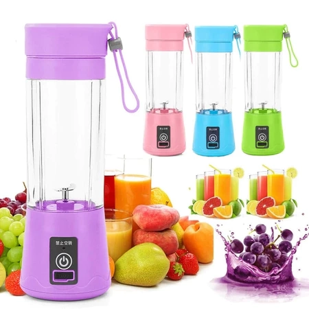Mini Liquidificador Portátil Juicer de suco elétrico Shake 6 Laminas + Cabo USB 110V/220V 380ML