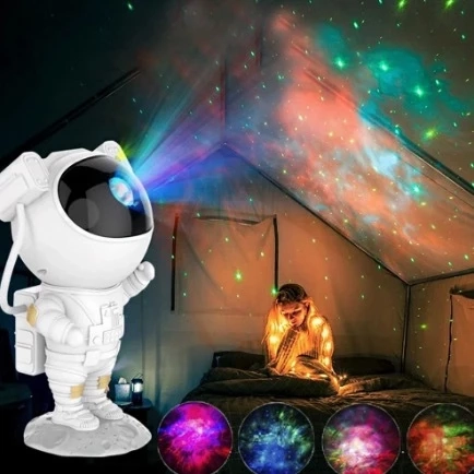 Projetor De Galáxia Astronauta, Luz Noturna Com Céu Estrelado, Lâmpada Projetora Para Decoração E presente
