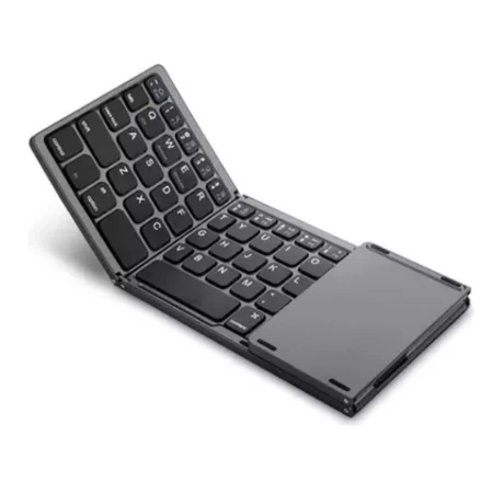 Mini Teclado Dobrável Com Mouse Touch Bluetooth 5.0 C ompatível Smartphone e Tablte