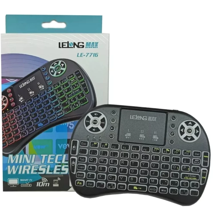 Mini Teclado Com Iluminação Para Smart Tv, Tablet, Xbox360/Ps3 MINI KEY