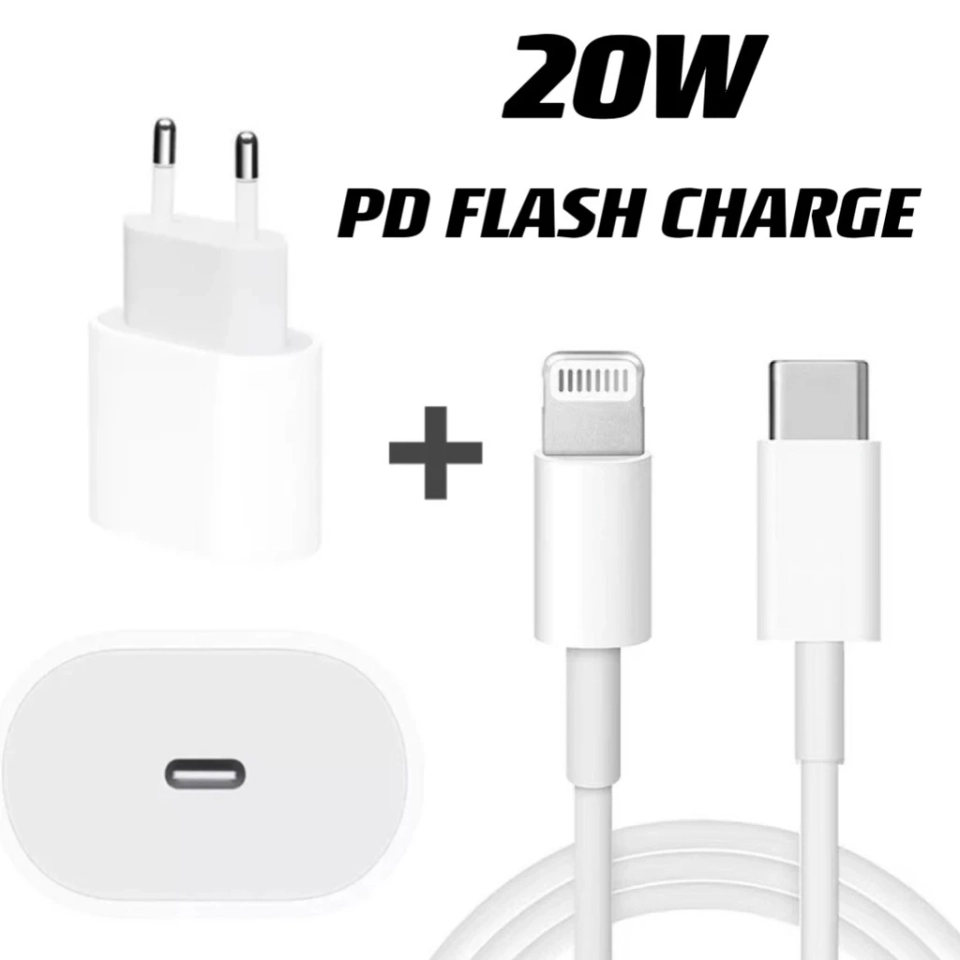 Carregador Adaptador de Energia 20w USB-C Rápido Compativel com Iphone
