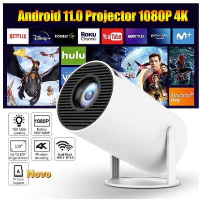 Projetor 4K HD 150 Polegadas Celular, Tv B0x, Xbox, PS, Pc, Wifi HY300 Magcubic Envio Imediato