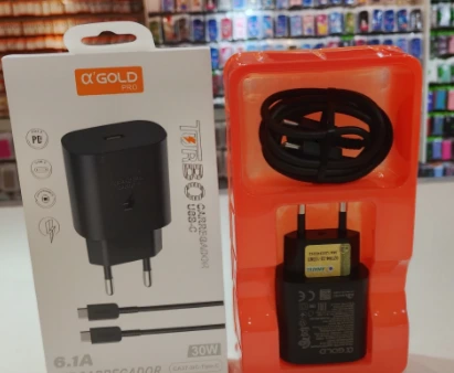 CARREGADOR TURBO 30W C-TIPO-C CA37-3 PRETO