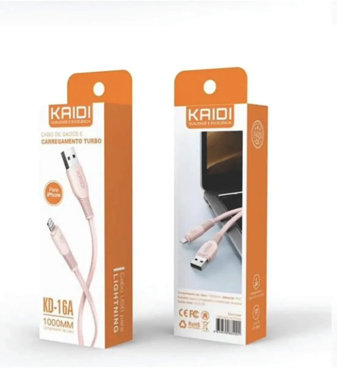 Cabo Usb Turbo Micro Usb V8 3.0a 1m Cores Kaidi Kd-16m
