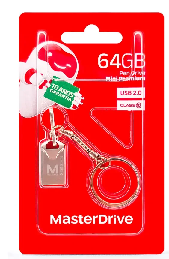 Pendrive 64gb Masterdrive Mini Usb 2.0 Premium class 10