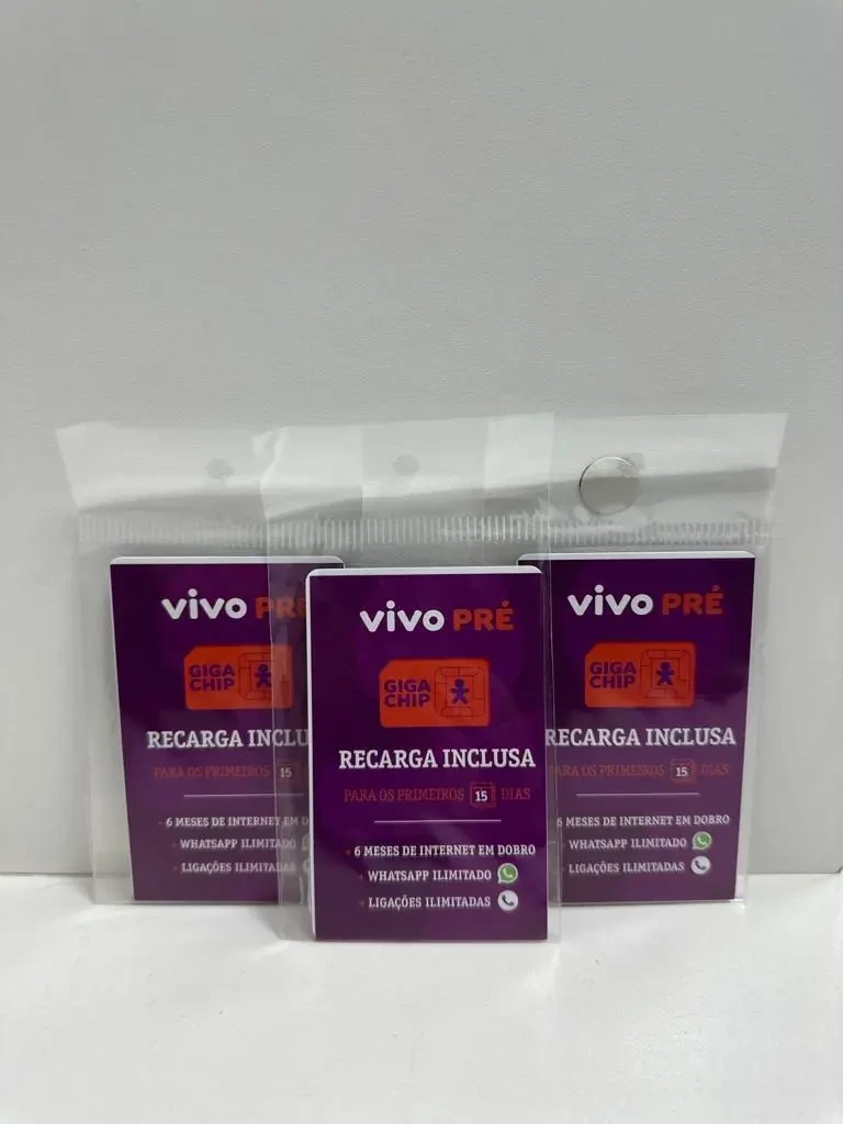 Chip Vivo Pre-pago Giga Chip Com Recarga Inclusa