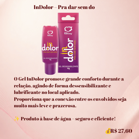 InDolor Gel Pra Dar Sem Dó